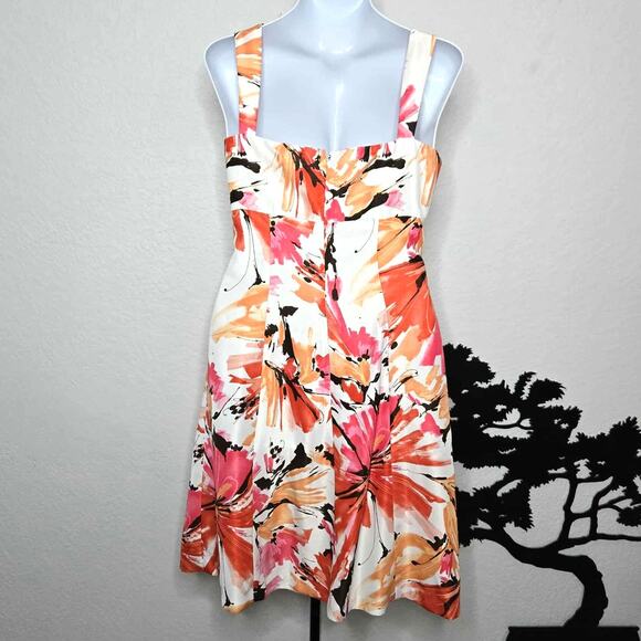 R&M Richards Multi Tropical Bloom Sleeveless Dress Size 20W - Picture 2 of 4